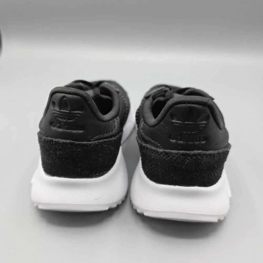 Adidas Retropy F2 EL I Sneakers Shoes Toddler 9 Black Leather Nylon‎ Kids GW3316